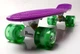 Пенни борд (Penny Board) 22" со светящимися колесами зеленого цвета, Фиолетовый - изображение 3