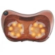 Массажная Подушка MASSAGE PILLOW QY-8028-2 (по 2 роликов) с подогревом для шеи и спины, универсальная, Коричневая - изображение 2