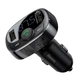 FM-трансмітер модулятор Baseus + АЗУ T-Typed Bluetooth FM Launcher 3,4 A 2USB black (CCTM-01) - зображення 1