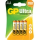 Батарейка Gp AAA LR03 Ultra Alkaline * 4 (24AU-U4 / 4891199027659) - изображение 1