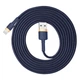 Кабель Baseus Cafule Cable USB For iP 1.5A 2m Gold+Blue (CALKLF-CV3) - зображення 2