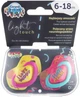 Пустышка силиконовая симметричная Canpol babies Neon love 6-18 месяцев 2 шт Розовая (22/653_pin) - изображение 4