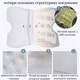 Подушка - туннель для шеи MEMORY FOAM PILLOW Ортопедическая с эффектом памяти Гипоаллергенная Дышащая 3599 Белый - зображення 6