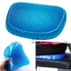 Зручна ортопедична подушка для сидіння EGG SITTER SUPPORT CUSHION Гелева На стілець Крісло В машину Офіс ергономіка під сідниці 7234 Синій чохол - зображення 3