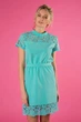 Летнее платье с кокеткой из кружева Zefir LACE мятное S - изображение 1