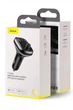 Автомобильный Bluetooth FM-модулятор Baseus трансмиттер и адаптер с микрофоном Type-C, USB, TF (black) P060 - изображение 1