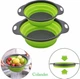 Дуршлаг силиконовый складной большой + маленький Collapsible filter baskets корзина для слива - изображение 8