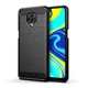 Чохол Lenuo Carbon Fiber для Redmi Note 9S / 9 Pro / 9 Pro Max Black - изображение 1