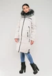 Зимняя длинная куртка с мехом Modniy OAZIS 44-46 Жемчуг (90245/3 44-46) - изображение 2