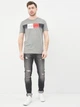 Футболка хлопковая длинная мужская Tommy Hilfiger 10493.3 S Серая - изображение 3