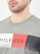 Футболка хлопковая длинная мужская Tommy Hilfiger 10493.3 S Серая - изображение 4