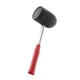 Киянка гумова 1250 г, 90 мм. чорна гума, металева ручка. INTERTOOL HT-0228 - изображение 2