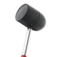 Киянка гумова 1250 г, 90 мм. чорна гума, металева ручка. INTERTOOL HT-0228 - изображение 3