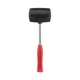 Киянка гумова 900 г, 90 мм, чорна гума, металева ручка INTERTOOL HT-0233 - изображение 1