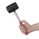 Киянка гумова 900 г, 90 мм, чорна гума, металева ручка INTERTOOL HT-0233 - изображение 5