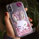 Чохол Glitter для Iphone XS Max бампер рідкий блиск Заєць Рожевий - зображення 1