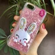 Чохол Glitter для Huawei Y5 2018 / Y5 Prime 2018 бампер Рідкий блиск акваріум Заєць Рожевий - зображення 1