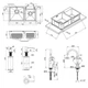 Набор MIXXUS SET-7843D-220x1.0-PVD (мойка+смеситель+диспенсер) (MX0585) - изображение 5