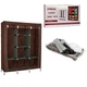Універсальна складна тканинна шафа Storage Wardrobe 88130 175х130х45 см коричнева - зображення 3