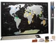 Серебряная скретч карта мира Mymap Black (черная) edition ENG в тубусе - изображение 1