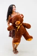 Великий м'який плюшевий ведмідь Teddy Boom Томмі 100 см шоколадний - зображення 2