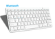 Бездротова Bluetooth клавіатура комп'ютерна android iOS keyboard BK3001White - зображення 8