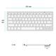 Бездротова Bluetooth клавіатура комп'ютерна android iOS keyboard BK3001White - зображення 10