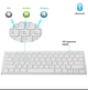Бездротова Bluetooth клавіатура комп'ютерна android iOS keyboard BK3001White - зображення 12