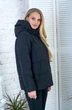 Жіноча куртка демісезонна великих розмірів KML 0023 XXL (52) Чорний (K 0023/1 B) - зображення 3