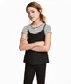 Подвійний топ H&M XS/S чорний + білий 72-0879 - изображение 3