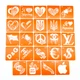 Набор трафаретов для био-тату Fresh Tattoo "N - символы 6*6см 24шт_№1 классика" (n-collect_24_1) - изображение 1