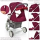 Коляска дитяча EL Camino ME 1011L ZETA BURGUNDY RED - зображення 8
