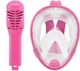 Детская полнолицевая панорамная маска для плавания FREE BREATH (XS) M2068G (Melad) Pink - изображение 2