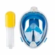 Набор для плавания 2 в 1 (маска FREE BREATH M2068G + ласты) Голубая маска (размер S/M); Ласты синие (размер L) - изображение 5