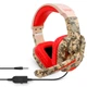 Игровые наушники IPega Gaming PG-R005 с микрофоном проводные Comouflage-Red (PG-R005) - изображение 1