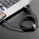 USB кабель Lightning для iPhone iPad BASEUS Cafule Series (3m, 2A, 480 Mbps). Black - зображення 6