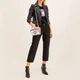 Шкіряна куртка Pinko 1G14YLY672BLACK 44 косуха чорна - изображение 5