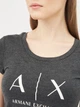 Футболка хлопковая женская Armani Exchange 10522.1 L Темно-серая - изображение 4