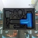 Массажер пистолет Fascial Gun HF-280 Синий с чёрным портативный ручной вибрационный мышечный для спины и тела - изображение 10