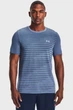 Чоловіча синя футболка UA Seamless Fade SS-BLU Under Armour L 1361133-470 - зображення 1