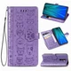 Чохол Embossed Cat and Dog для Xiaomi Redmi Note 8 Pro книжка шкіра PU Purple - зображення 1