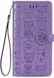 Чохол Embossed Cat and Dog для Xiaomi Redmi Note 8 Pro книжка шкіра PU Purple - зображення 3