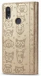 Чехол Embossed Cat and Dog для Xiaomi Redmi 7 книжка кожа PU Gold - изображение 3