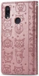 Чехол Embossed Cat and Dog для Xiaomi Redmi 7 книжка кожа PU Rose-Gold - изображение 3