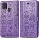 Чохол Embossed Cat and Dog для Samsung Galaxy M31 / M315 книжка шкіра PU Purple - зображення 2