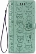Чохол Embossed Cat and Dog для Samsung Galaxy M31 / M315 книжка шкіра PU Mint - зображення 3