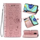 Чохол Embossed Cat and Dog для Xiaomi Redmi Note 9 Pro книжка шкіра PU Rose-Gold - зображення 1