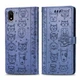 Чехол Embossed Cat and Dog для Xiaomi Redmi 7A книжка кожа PU Blue - изображение 2