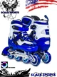 Роликовые коньки Scale Sports размер 34-37 раздвижные Синий (0115) - изображение 2