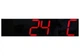 Великий настінний LED годинник, CHKOSDA, червоні цифри, години/хвилини/секунди, чорний корпус 69х16 см - зображення 2